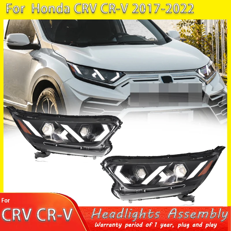 

Фара в сборе для Honda CRV CR-V 2017 2018 2019 2020 2021 2022, светодиодная DRL, последовательный указатель поворота, светодиодный двухлучевой фонарь