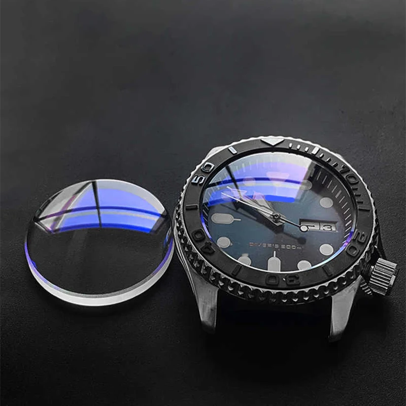 31.5*5.3mm Sapphire Glass สําหรับ Seiko กีฬา SKX007/009 MOD นาฬิกาคริสตัลแก้วคู่สีฟ้าสีแดง AR เคลือบนาฬิกา part นาฬิกากระจก