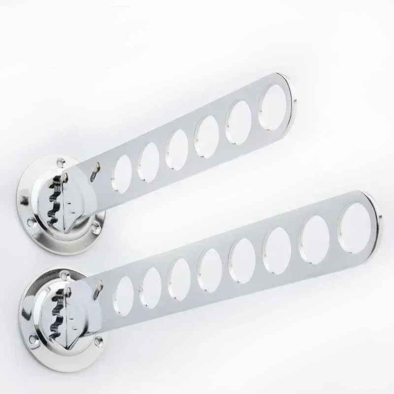 

Stainless Steel Wall Mount Coat Hat Garment Hanging Hole Hook Wardrobe Clothes Hanger Closet Foldable Clothes Drying Shelf
