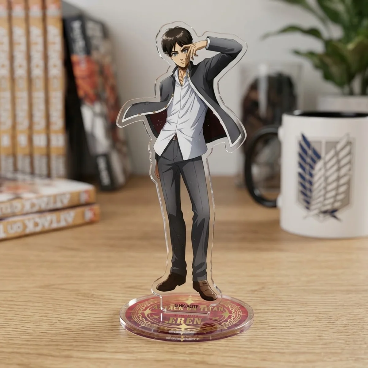 Anime Attack on Titan 15cm Acrylic Stand Figure, Eren Mikasa Levi, Desk Decor Collection Gift Keychain