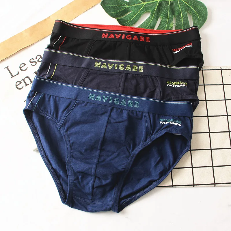 Ropa interior de algodón de alta elasticidad para hombre, pantalones triangulares de cintura baja, calzoncillos cómodos y tra...