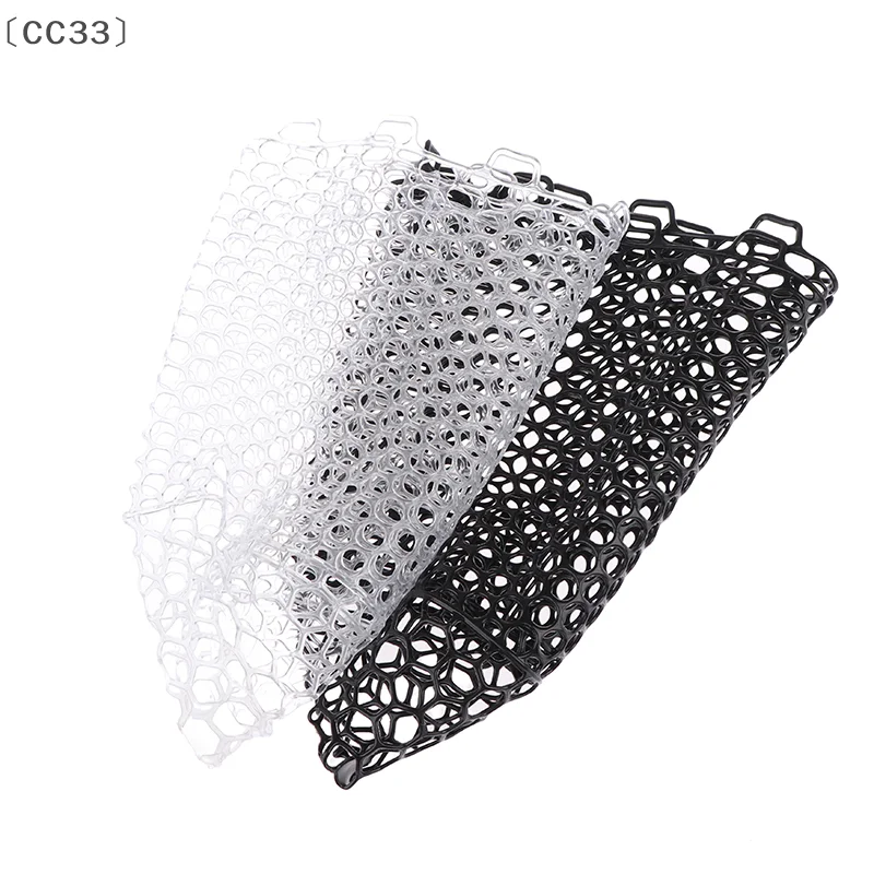 、1CC33 Organi32/40/50CM Red de pesca plegable portátil malla de goma resistente al desgaste trampa para pescar aterrizaje al aire libre red de inmersión multifunción