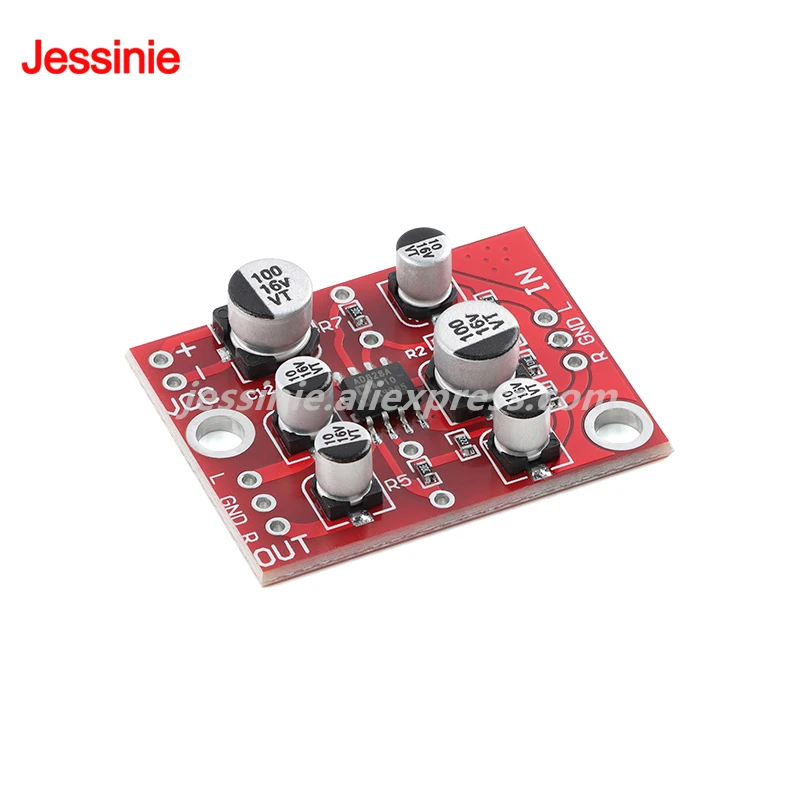 2pcs/1pc AD828 Single Power Supply 5-15V TDA1308 Class AB Stereo Headphone Driver Module Preamplifier Audio Amplifier Module DIY