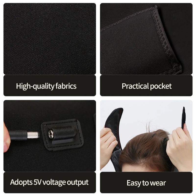 Electric Heating Pad with 3 Heat and Time Settings for Face Jaw Chin Wisdom Face Heating Wrap for TMJ Jaw Relief