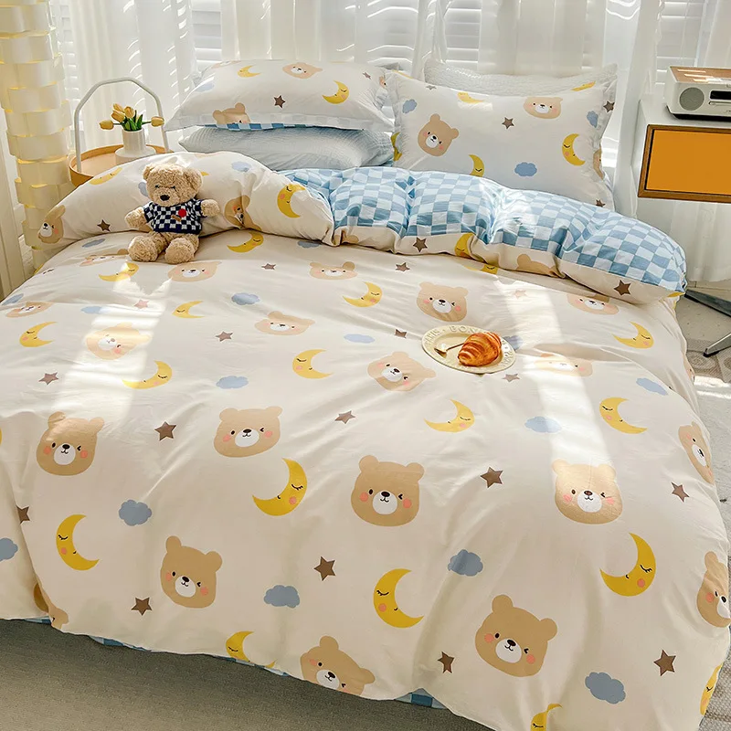 

cotton duvet cover set mattress bed sheet quilt bed cover