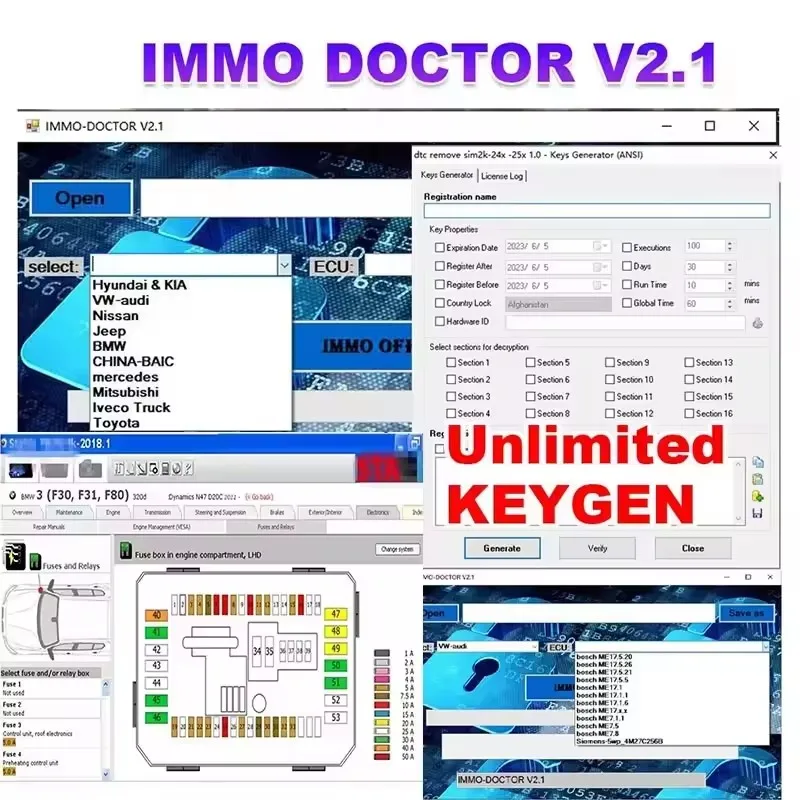 

IMMO DOCTOR v2.1 diagnostic pour voiture Scanning tool Automobile Maintenance Diagnostic software immo off DOCTOR Equipment AAA