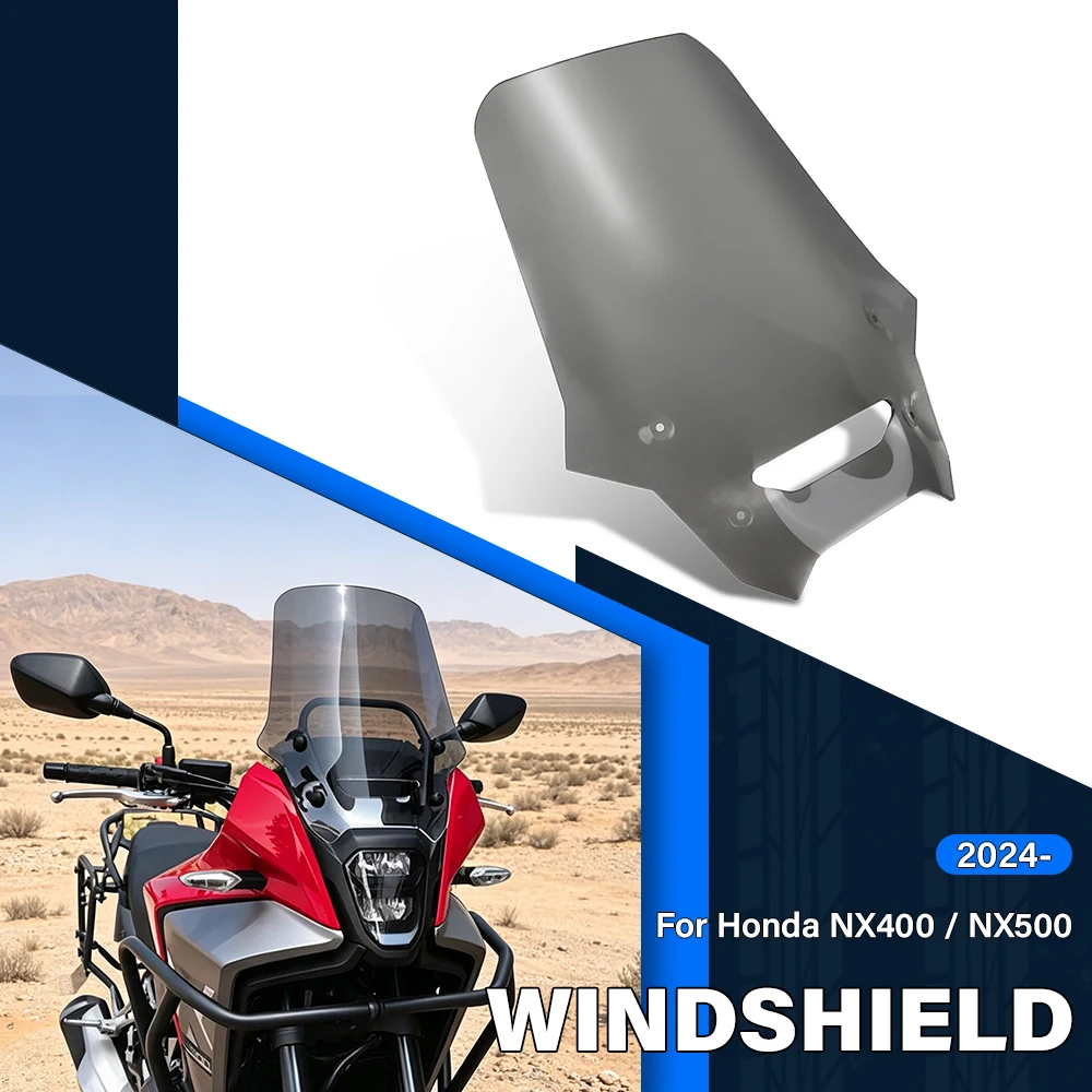 Motorcycle Accessories Windscreen Windshield Wind Deflector Wind Screen Shield For Honda NX500 NX400 NX 500 NX 400 2024 2025-