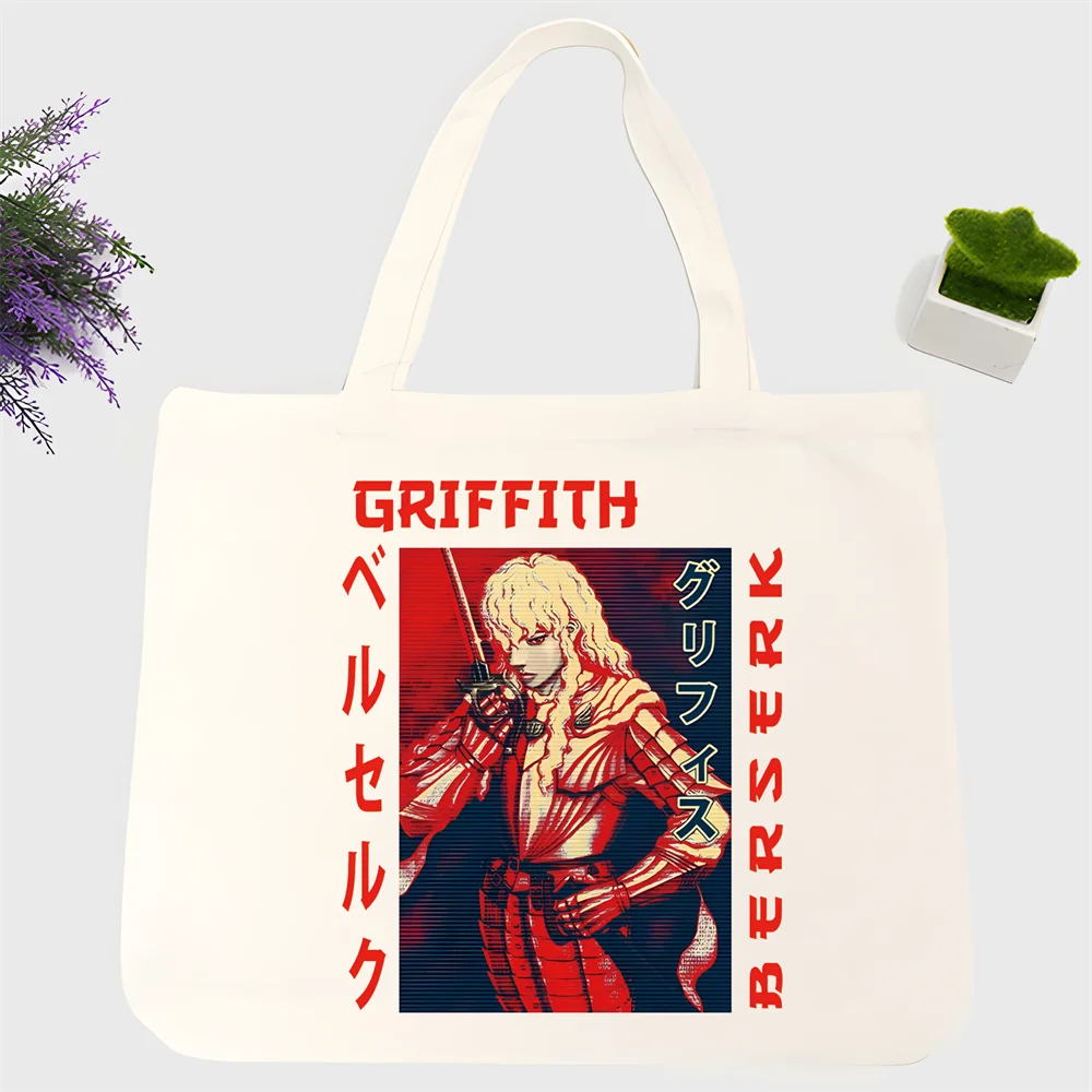 Berserk Anime Guts Griffith Behelit Legend Sword Warrior Shopper Printed  Harajuku  Shopping Bag Canvas  Shoulder Lady