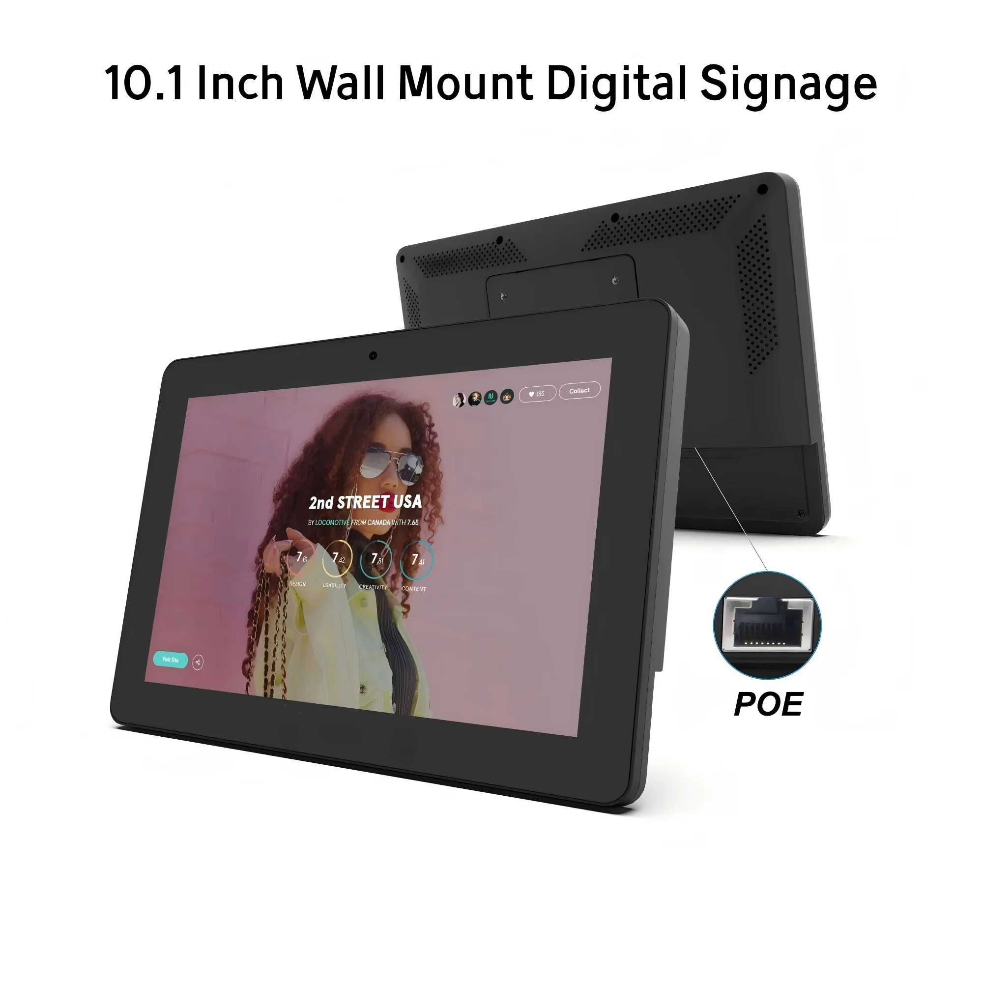 10.1 Inch Android 11 Tablet Wall Mount 4G+32G Monitor Capacitive Touch Screen PC Wifi Kitchen KDS Advertising Display VESA