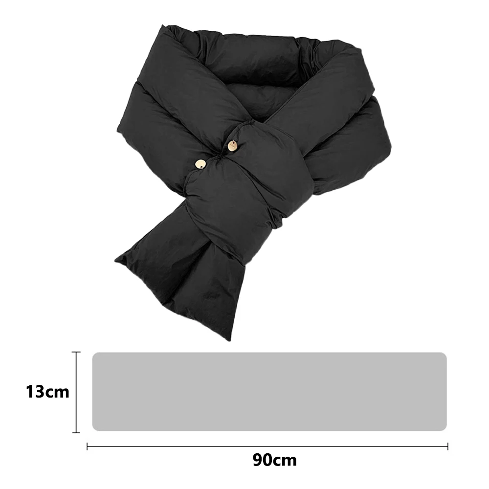 Простой модный пуховый хлопковый зимний шарф, ветрозащитный утолщенный шарф с кольцом, теплые мягкие шарфы с перекрестными кольцами, спорт на открытом воздухе