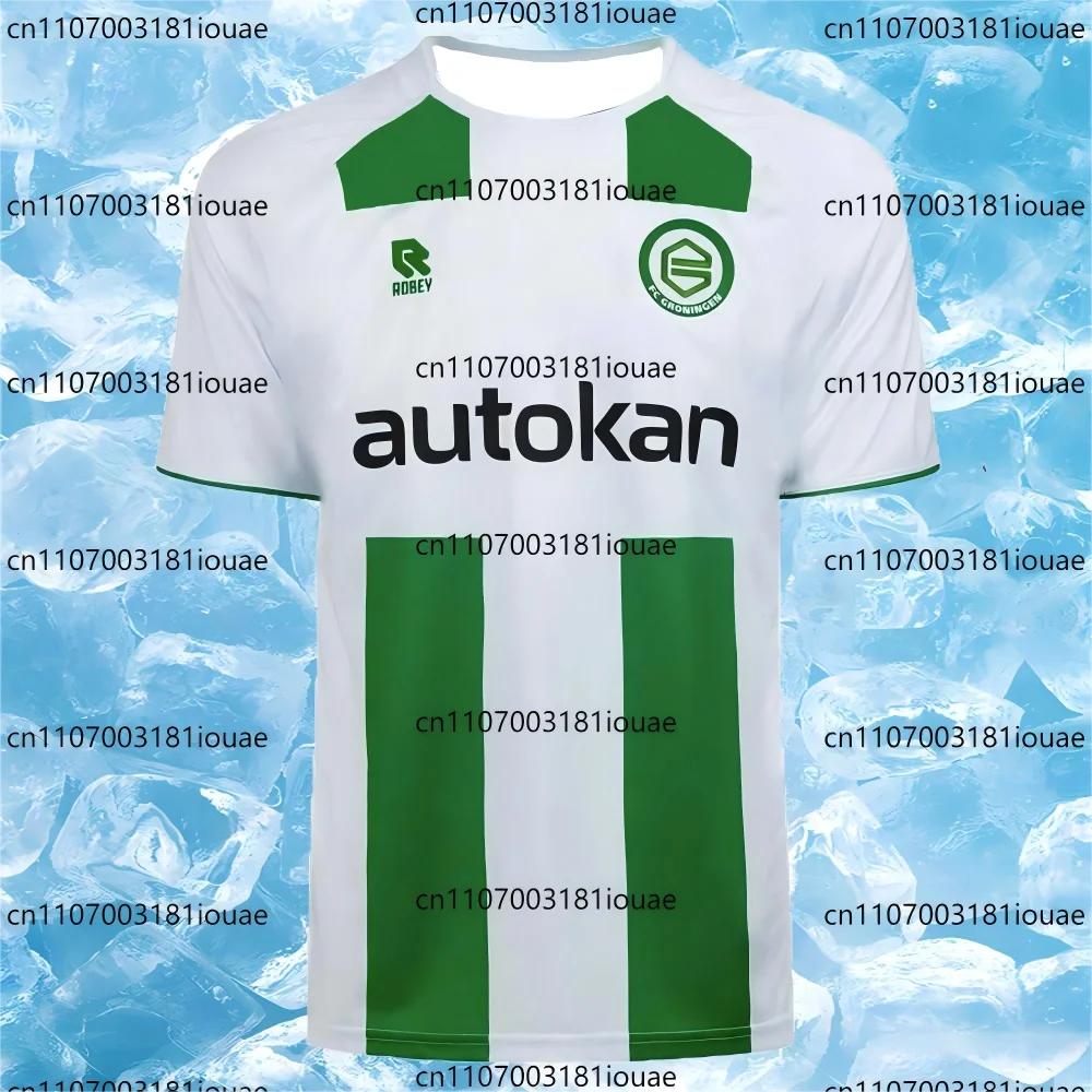 

25_26 Netherlands Groningen Home Jersey Men's Quick-Drying Breathable T-Shirt Groningen Away Jersey Football Training Sports Top