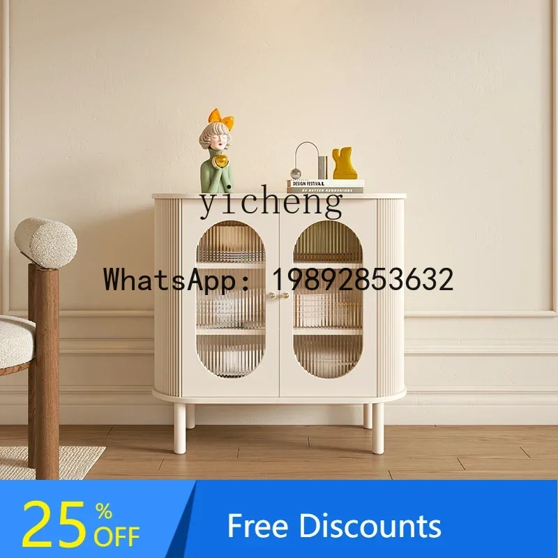 

AA Cream Style Dining Side Cabinet Modern Simple Living Room Wall Locker Light Luxury Storage Locker