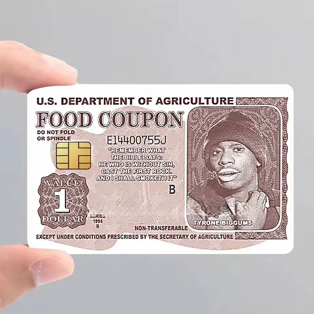 Food Coupon Tyrone Biggums Credit Card Skin Stickers For Bank Card Bus Metro Card Sticker Waterproof