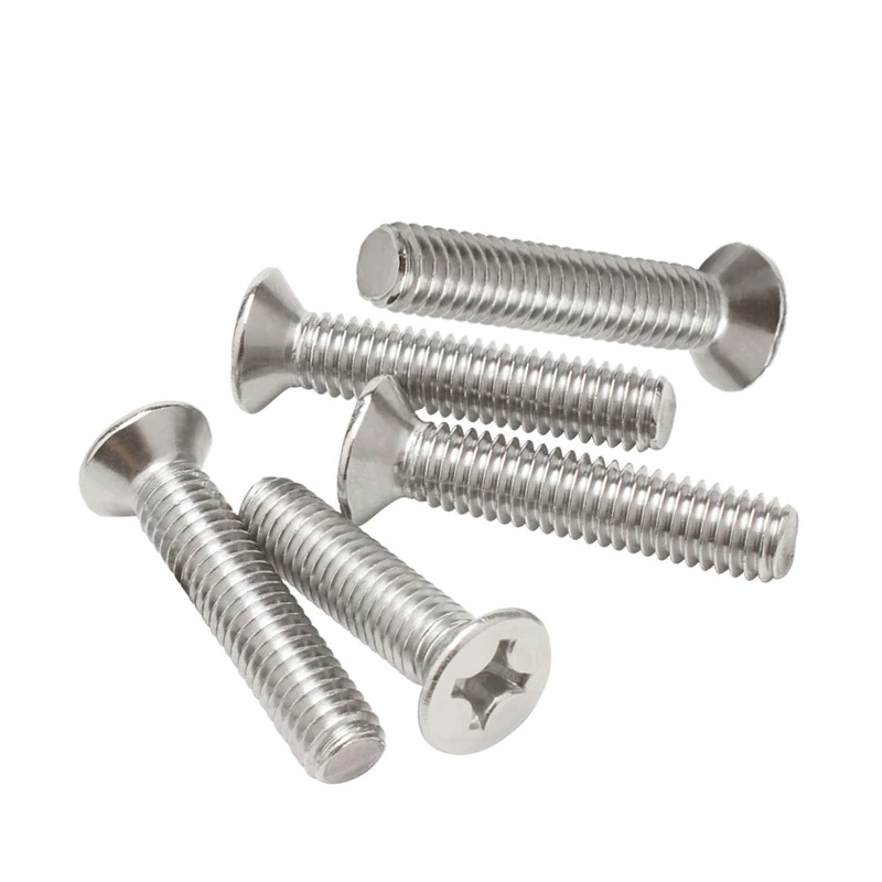 5/10/50Pcs Cross Phillips Flat Countersunk Head Screw M1 M1.2 M1.4 M1.6 M2 M2.5 M3 M3.5 M4 M5 M6 M8 304 Stainless Steel Bolt