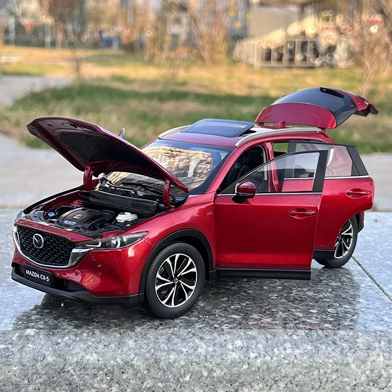 1/18 2022 Mazda CX-5 CX5 2 Ggeneration SUV Diecast Model Car Simulation Collection Display Ornaments Red Toys Gifts Vehicles