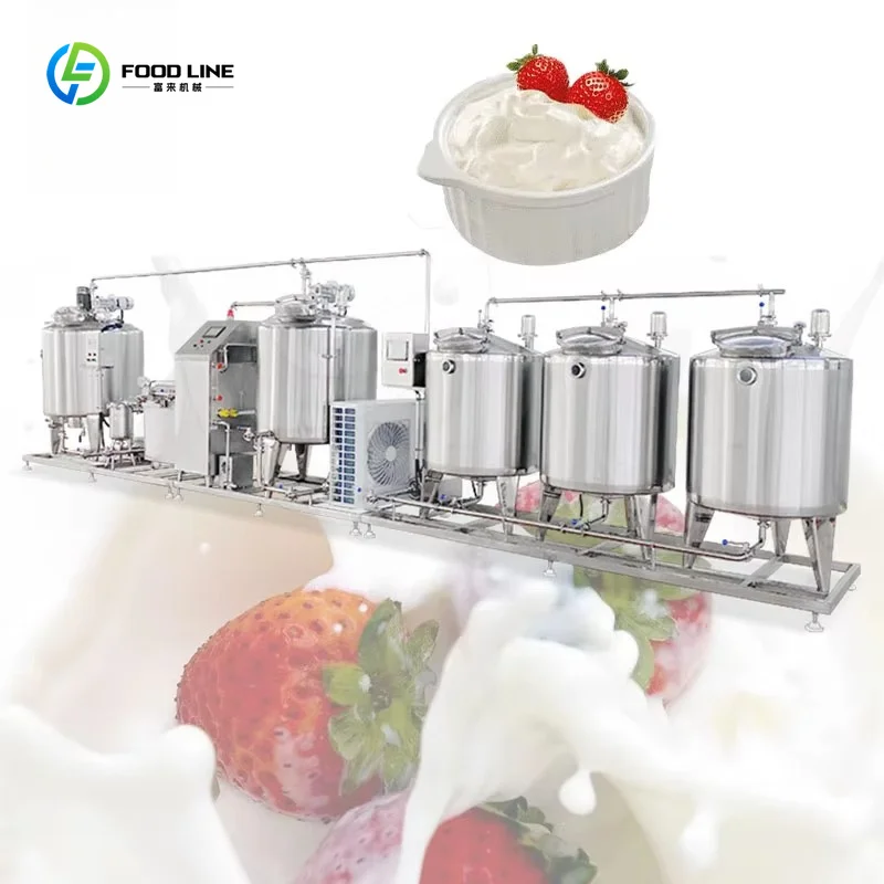100-500L Auto Yogurt Line Milk Pasteurizer 304 Stainless for Commercial Dairy Plant Custom