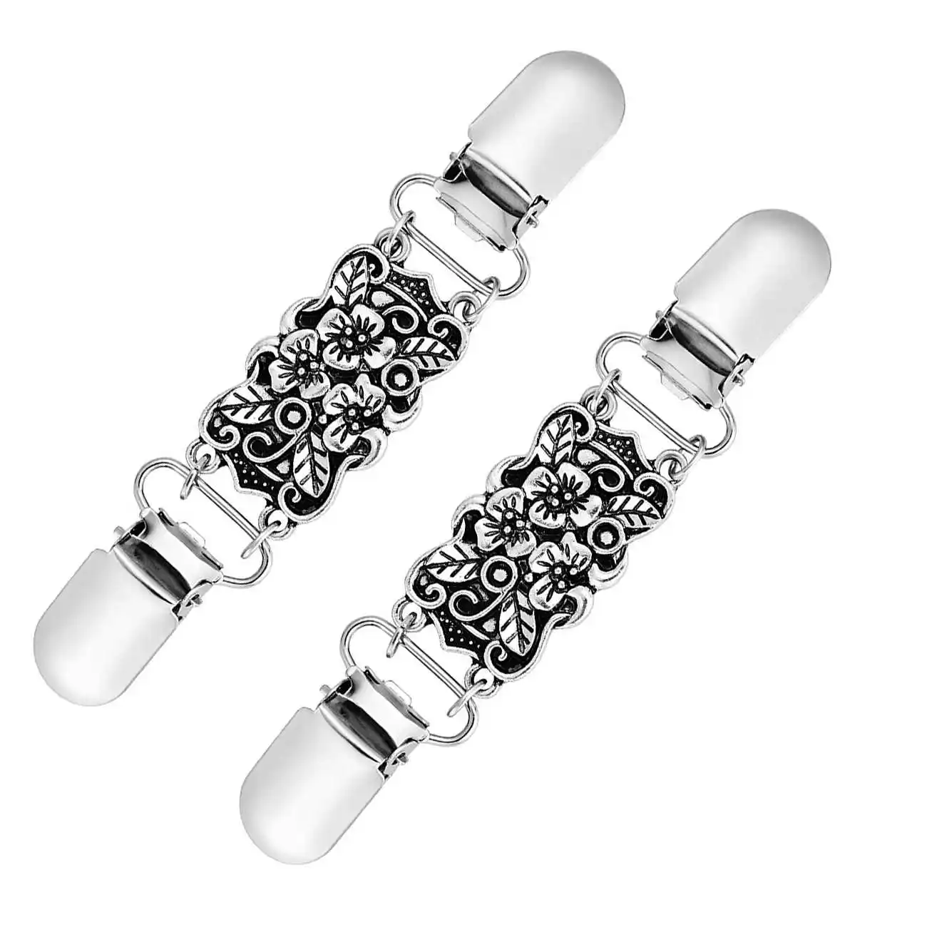 

A69G-2 PCS Retro Sweater Shirt Clips Cardigan Collar Clips Style 1