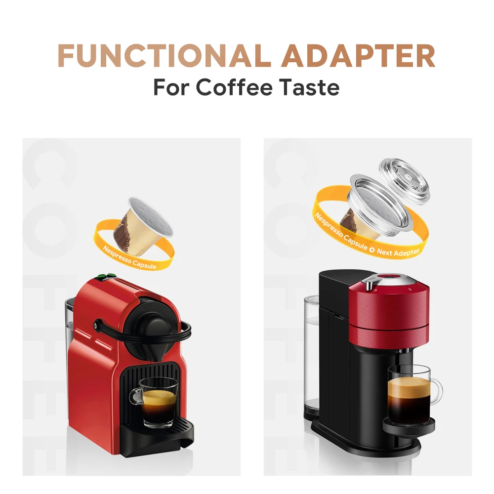 ICafilas-Adaptador de cápsula reutilizable para Vertuoline Vertuo Next Pop, Compatible con cápsulas de café Nespresso originales