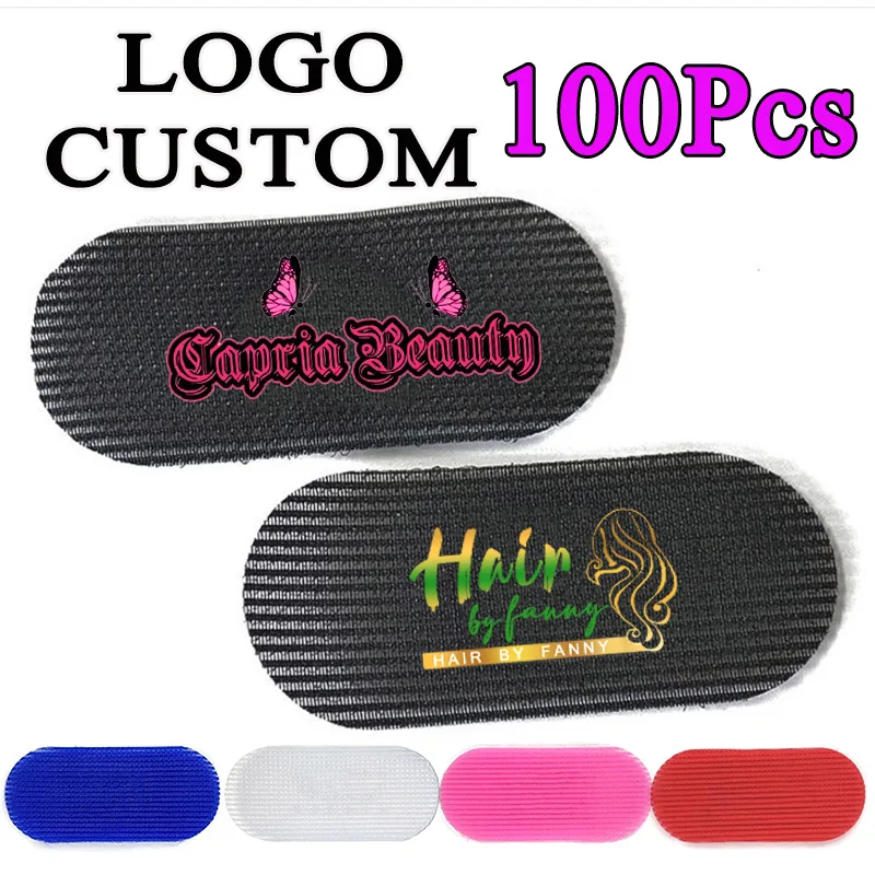 

Hair Grippers 100Pcs Logo Custom Hairdressing Oil Head Styling Sticker Gradient Hair Carving Velcro Hair Styling Accessories