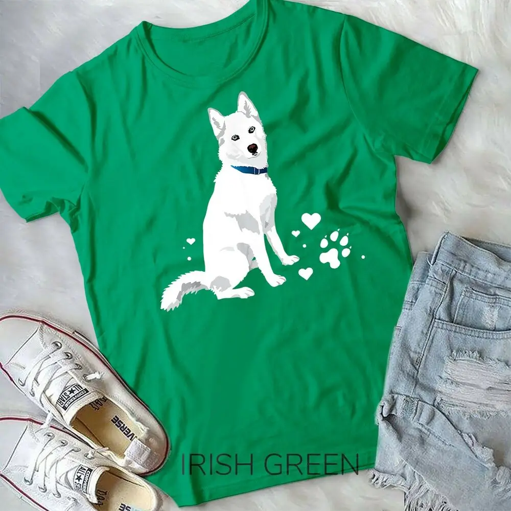 Cute white Siberian Husky - sweet white Snow dog - Unisex Form T-Shirt