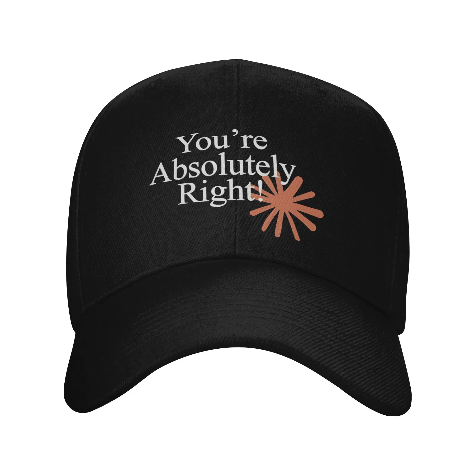 YouRe Absolutely Right!  Casual Baseball Cap Summer Claude Ai Trucker Hat Sun-Proof Outdoor Gym Hats Unisex Men Baseball Caps