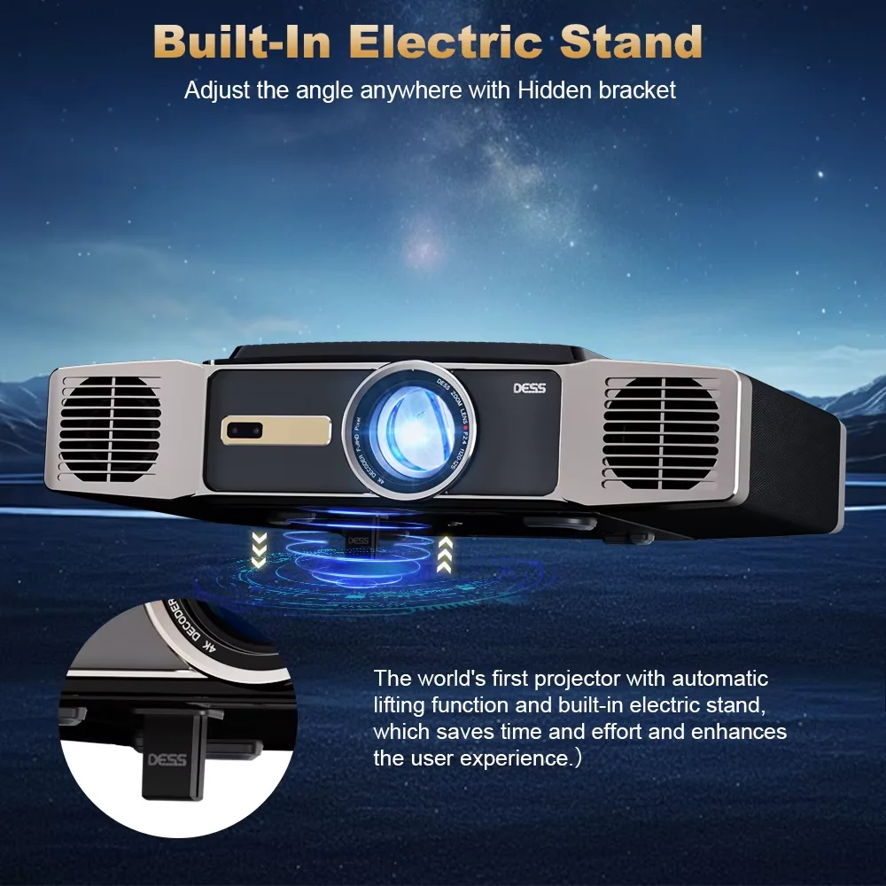 DESS C5 Enterprise 4K Projector Android LED Full HD Full Auto Focus Dual WiFi BT5.2 Smart Home Theater Beamer Meeting Projector
