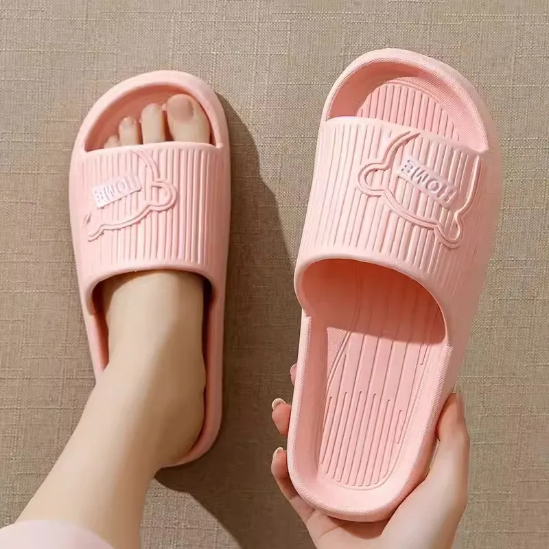 EVA Summer Slippers Women Cute Outdoor Non-Slip EVA Slippers Indoor Soft Sole Couple Sandals Male Beach Shoes Comfortable