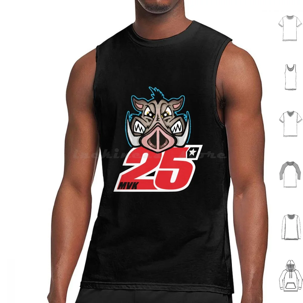 Maverick The Boar Vinales 25 Tank Tops Print Cotton Vinales 25 Maverick Maverick Vinales Vi ? Ales Mvk Mvk25 2019