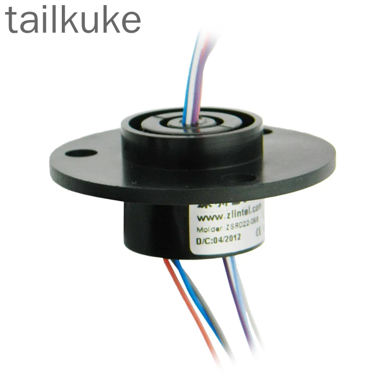 Cap Type Rotating Conductive Slip Ring Outer Diameter 22mm 6-way 2A Rotating Current Collector Ring