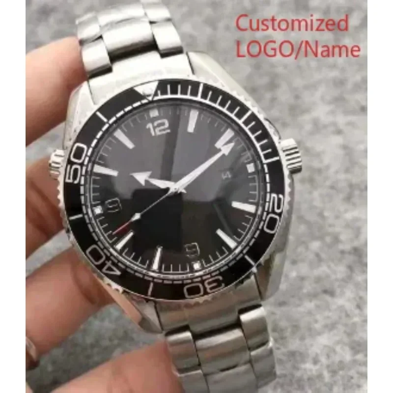 

A191 Store Men Case Relogio Masculino Mechanical Watch Ocean Universe Steel Black Blue Ceramic Customized