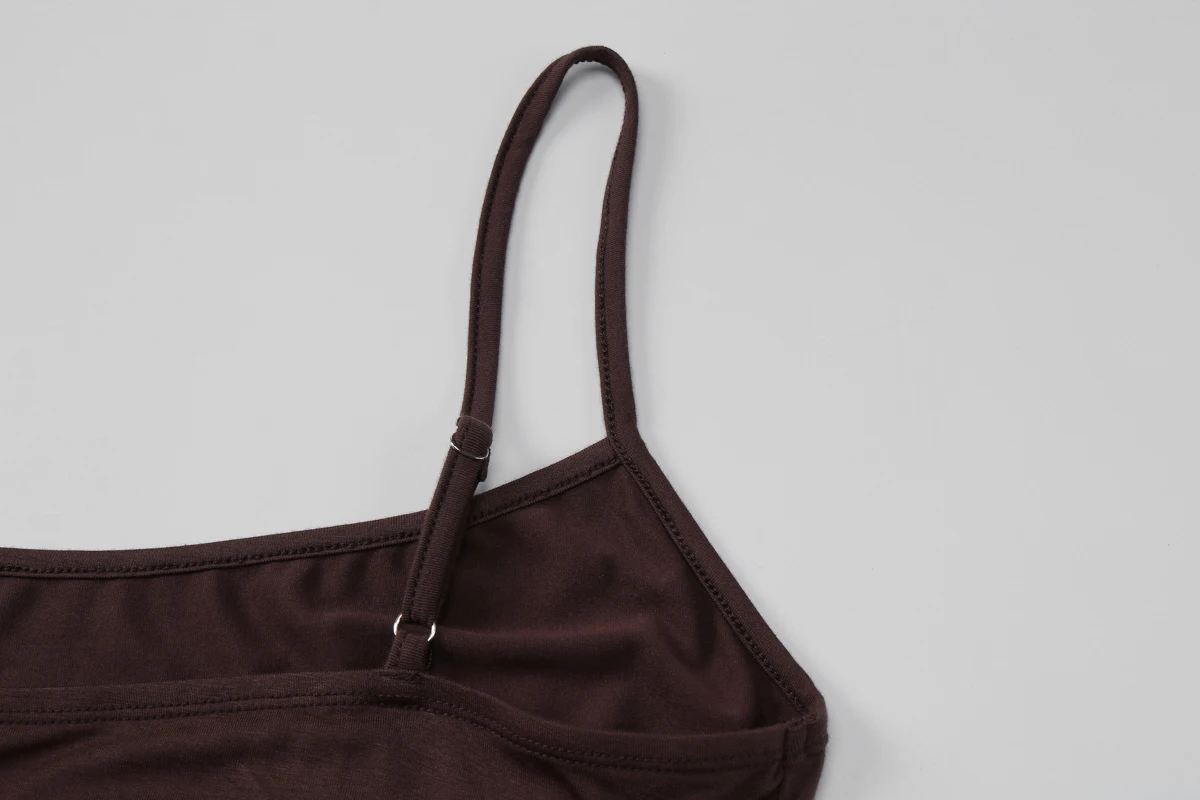 Hugcitar Damen-Kleid, elegant, einfarbig, sexy Midikleid, ärmellos, rückenfrei, Sommerkleidung, Geburtstagsfeier, Urlaub – Detail 6
