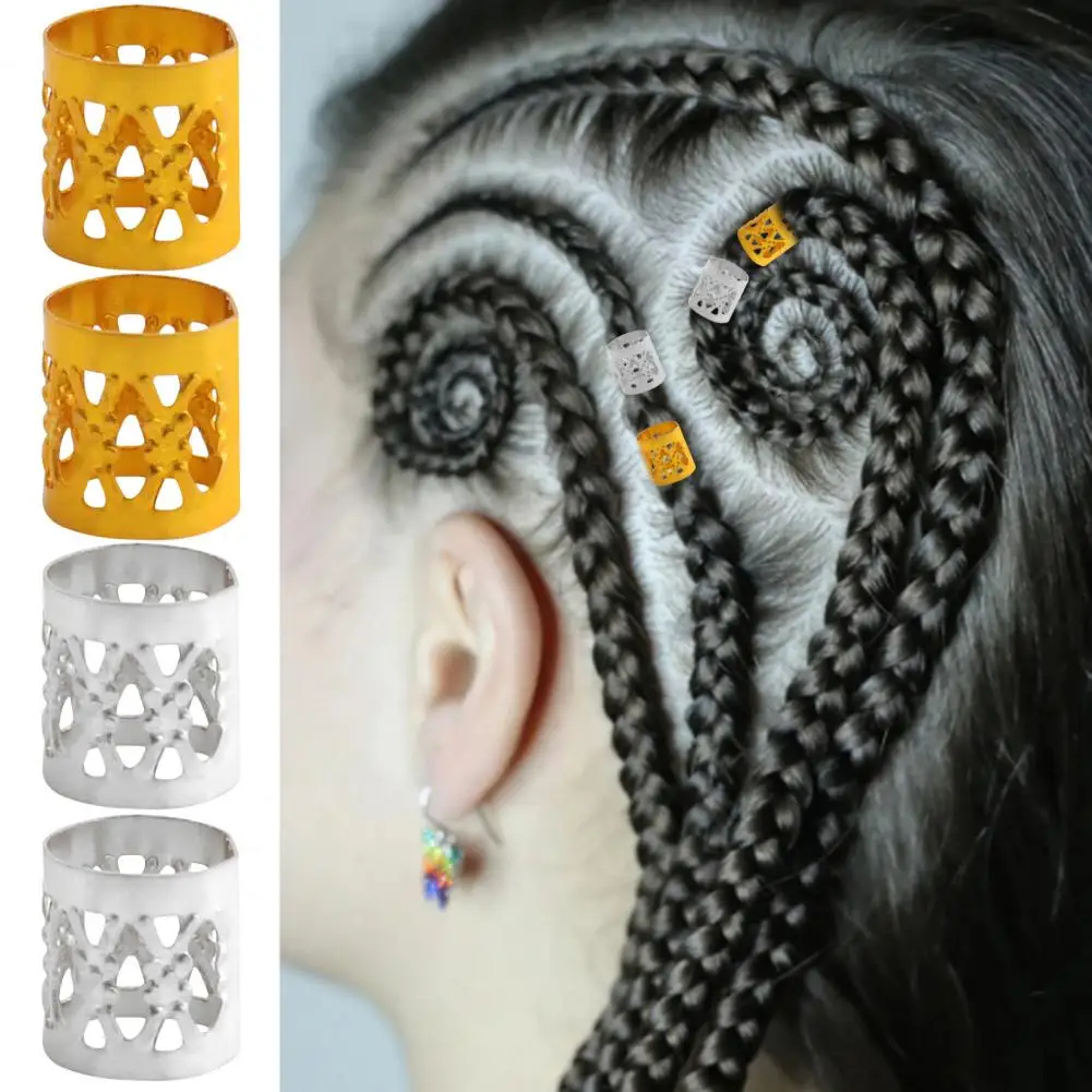 220Pcs/Box Metal Hair Beads Various Styles Craftsmanship Dreadlocks Accessories Hair Braid Dreadlock Beads Party Hairdressing