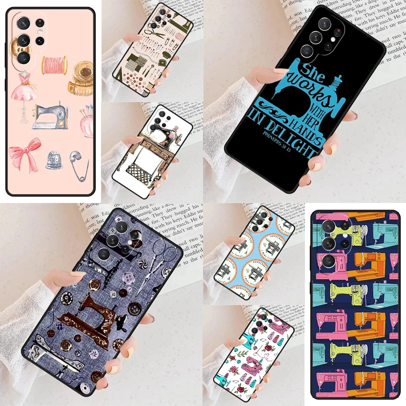 Sewing Machine PRINT Cell Phone Case for Samsung Galaxy S26 Ultra S25 S24 S23 S22 S21 S20 Note10 Cover