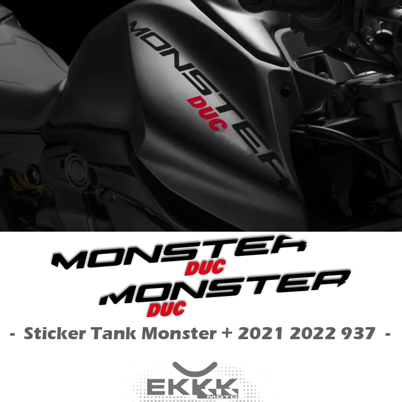 

For Ducati Monster Monster+ Monster937 2021 2022 2023 New Motorcycle Fuel Tank Sticker Decal Monster LOGO 4381E431AC 4381E431AB