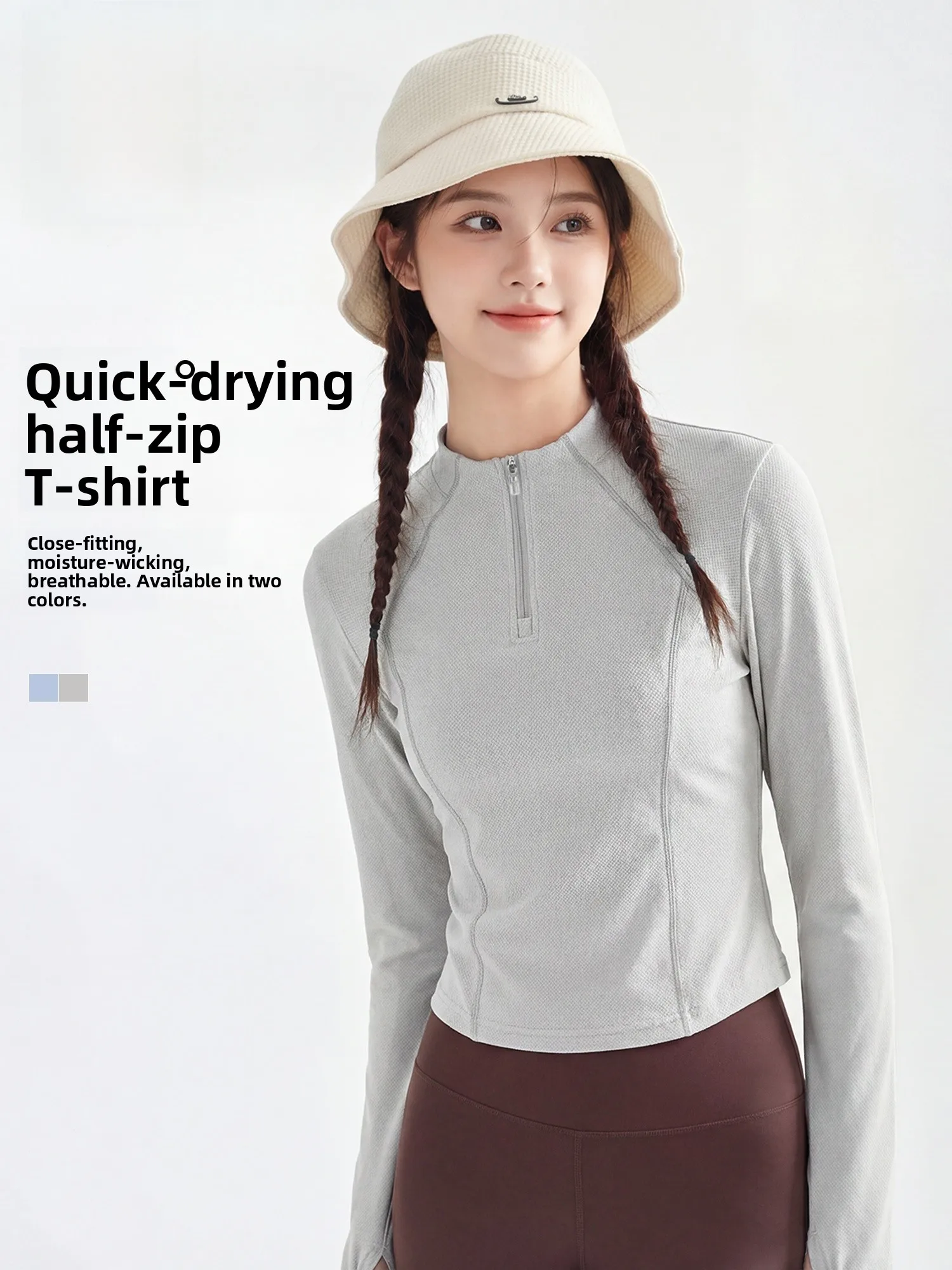 

Jeanswest Qui Dry Long Sve Women's T-irt Fitn Running Yoga Sport Thin Top Breathable Comfortable Polyester Fiber