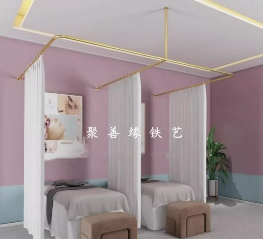 F-type E-type partition pole, beauty salon, health center, therapy bed, beauty bed, partition curtain bracket