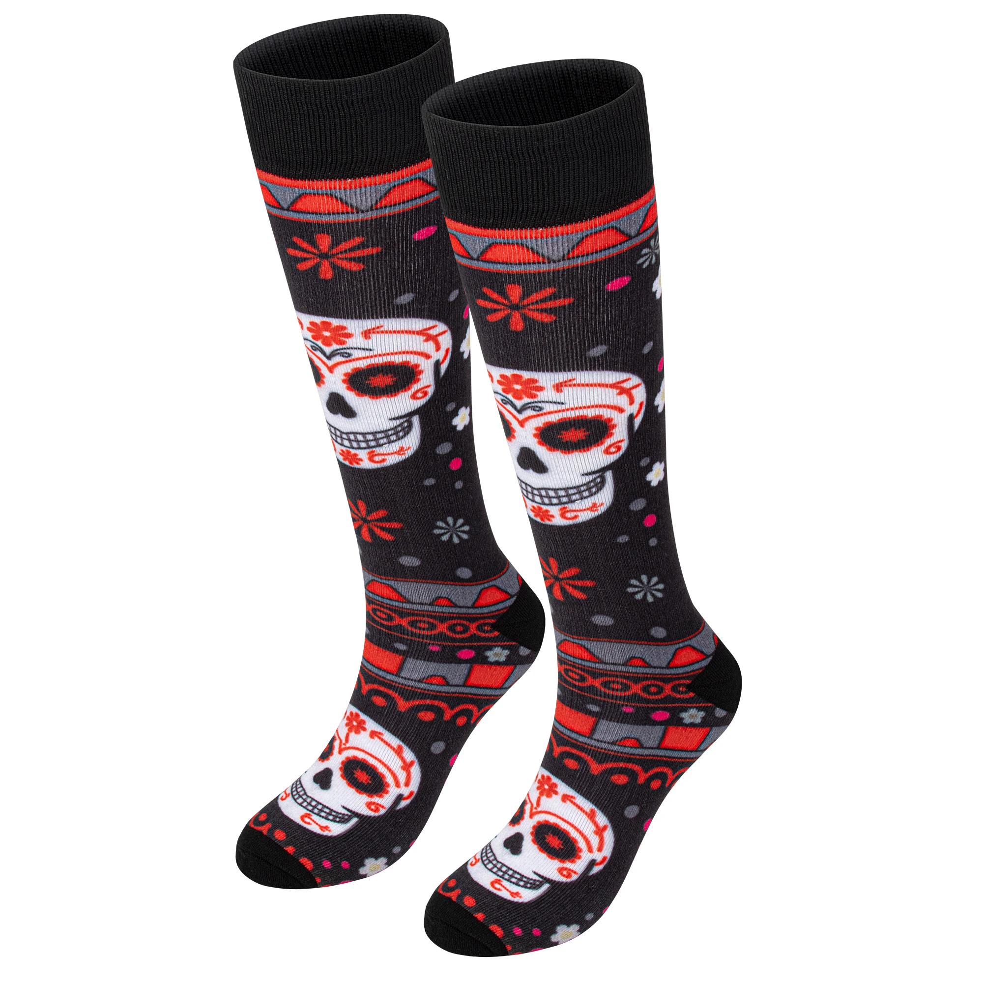 جوارب دافئة تصل إلى الركبة جوارب تزلج من الصوف جوارب عالية مضحكة أنيقة للتزلج على الجليد والشتاء الحراري والصيد والرياضة في الهواء الطلق