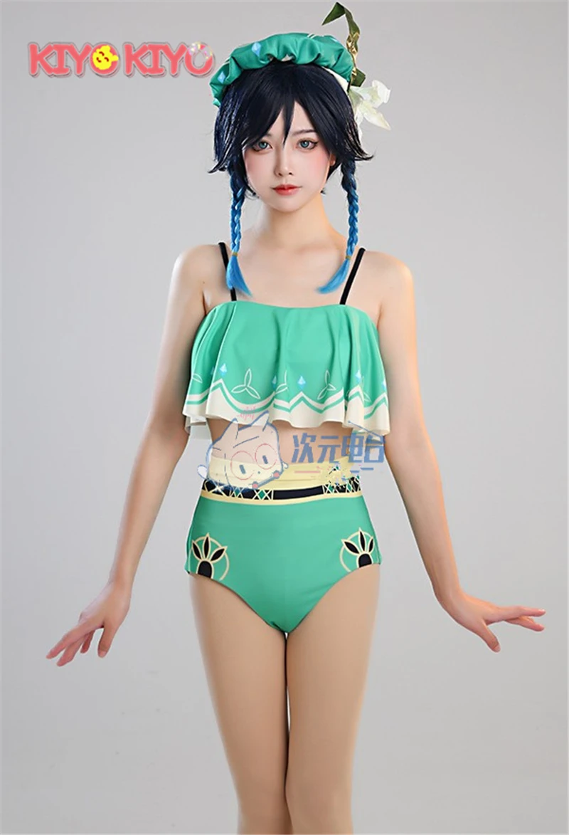 

KIYO-KIYO Genshin Impact Venti Sexy Bikini Cosplay Costume Venti Swimsuit Halloween Costumes