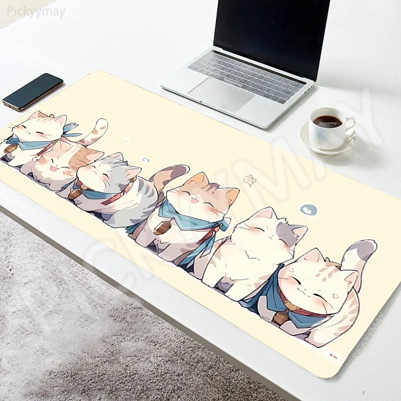 

Cute Cat Mouse Pad Large Mouse Mat Gaming Mousepad Rubber PC Desk Mats Keyboard Mousepads 90x40cm Nonslip Deskpads Kawaii