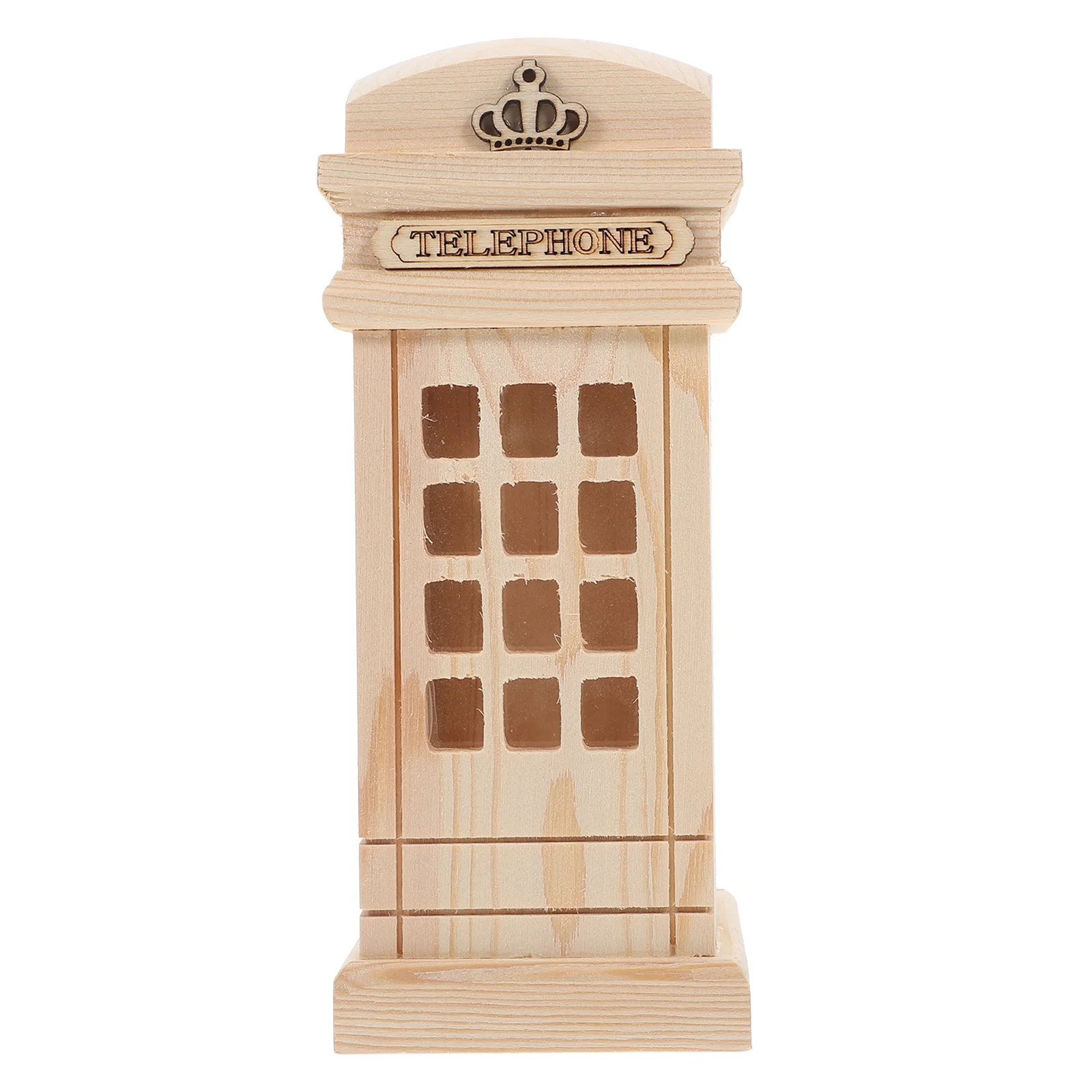 

Wooden House Coin Bank Retro Style Money Saving Box Large Capacity Cash Container for Adults Home Office Change Jar