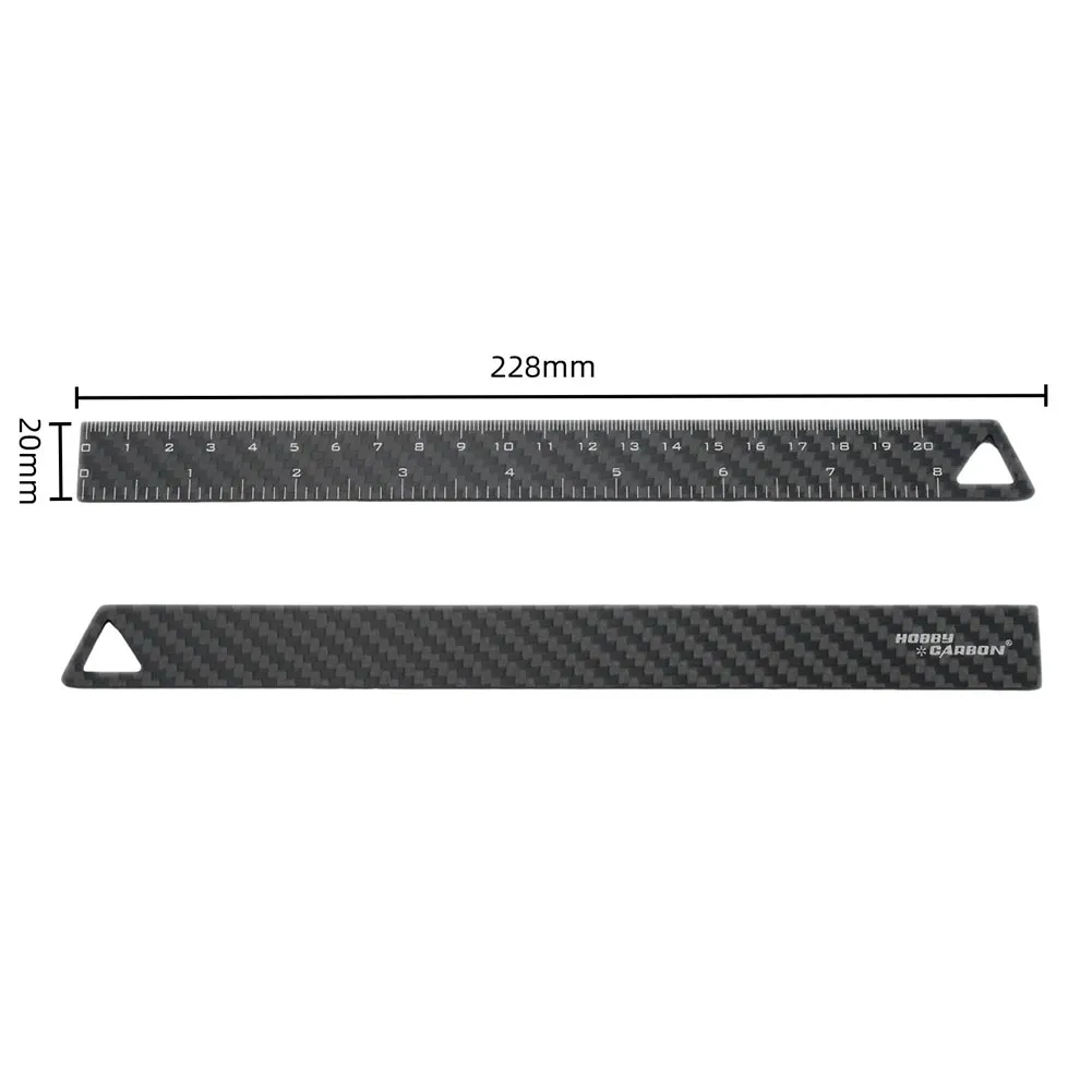 1PC 20cm High Precision Carbon Fiber Ruler With Scale Student Stationery Drawing And Drafting Tools Carbon Fiber Handicrafts