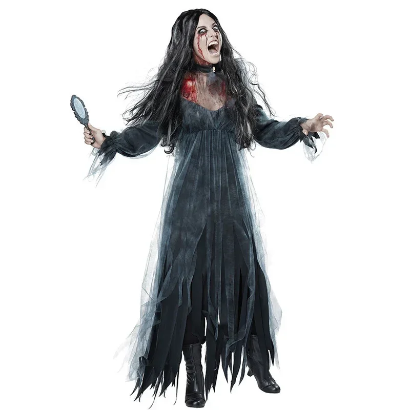 Halloween Adult Women Scary Zombie Ghost Bride Fancy Dress