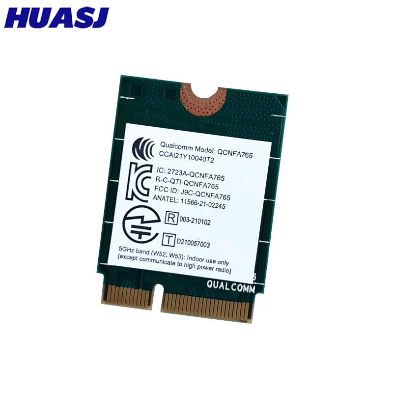 QCNFA765 M2 키 E Wi-Fi 6 BT 5.2 M. 모듈 NGFF Wifi NFA765A 802.11ac/Ax 2.4G/5G/6G 2400Mbps NFA765 WiFi6