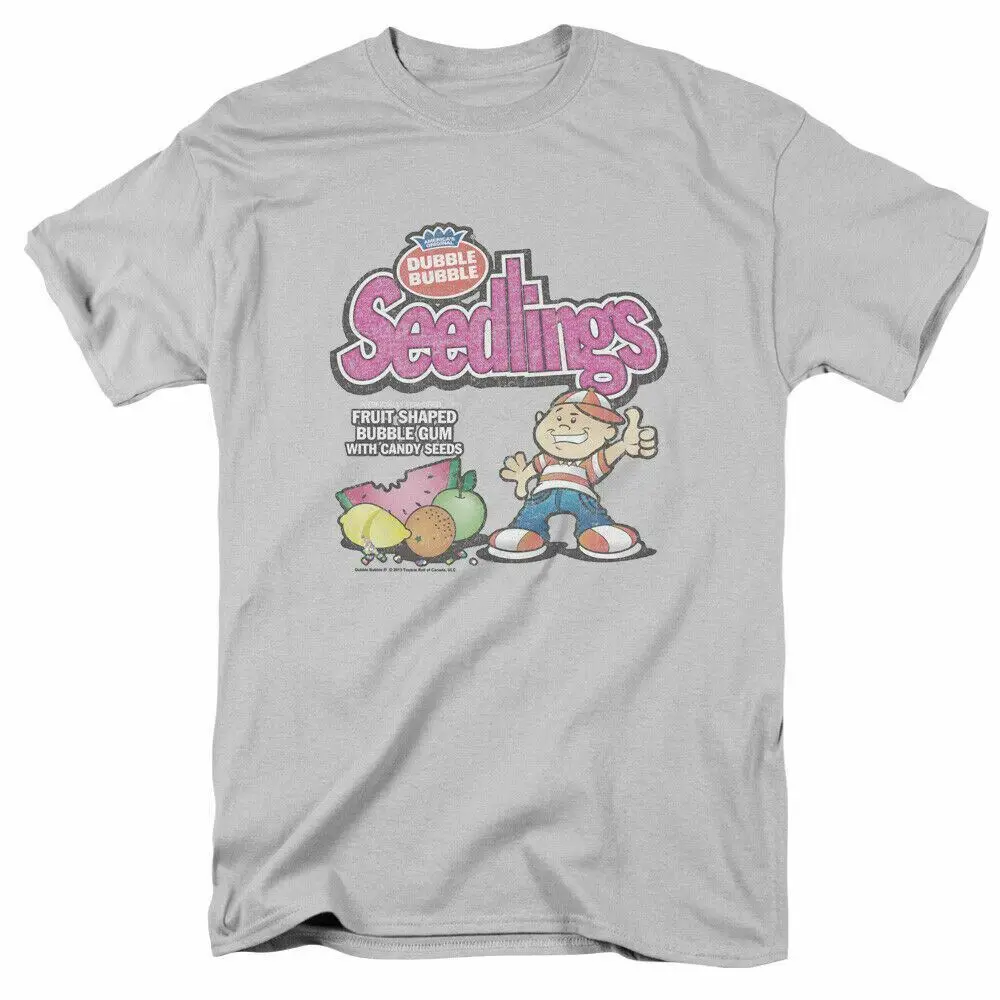 Dubble Bubble Seedlings T Shirt Mens Licensed Bubble Gum Candy Silver