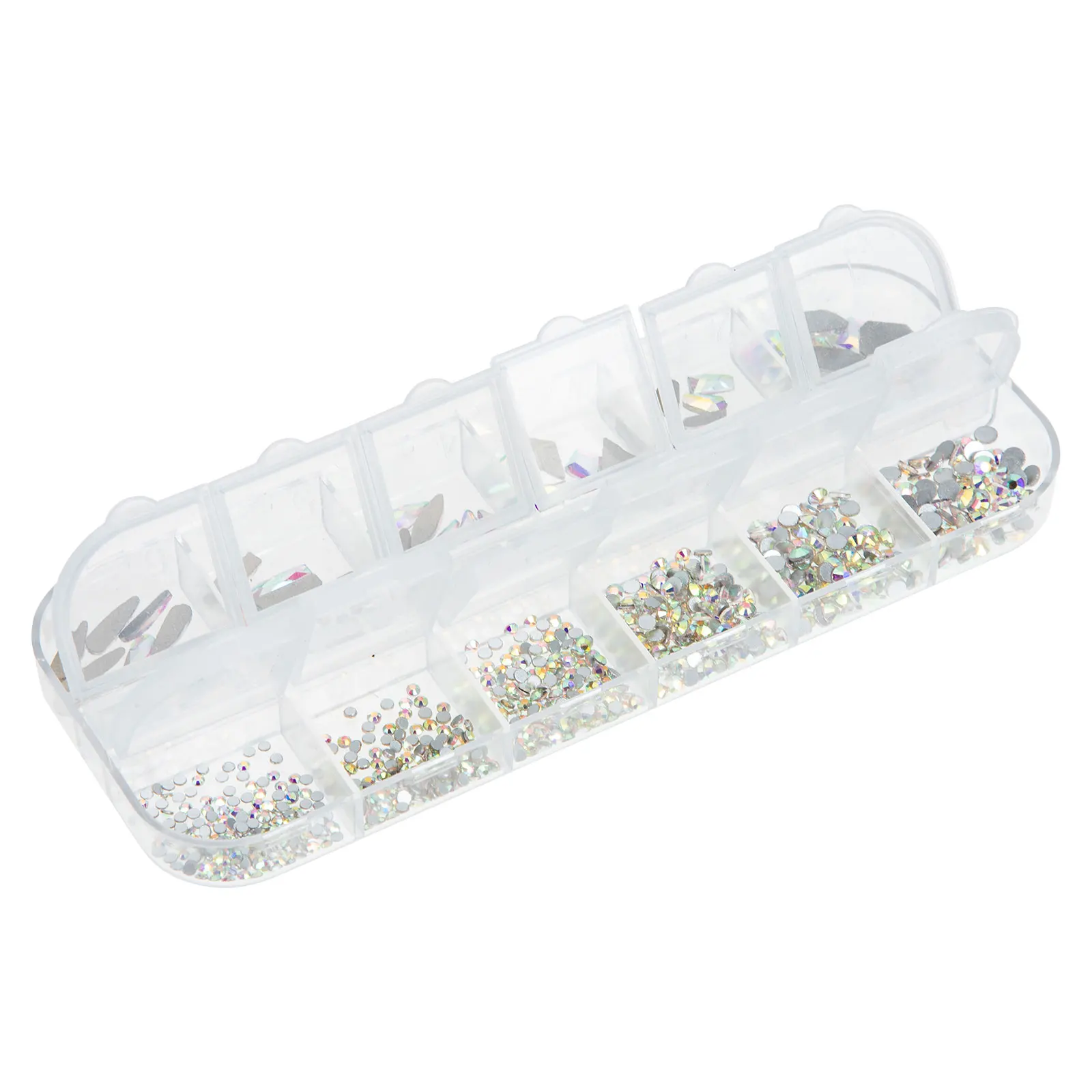 

Gems Decor Glass Rhinestones Diamonds for Manicure Pedicure Nail Art Compact Size Irregular Shape Women Girls Nail Artists