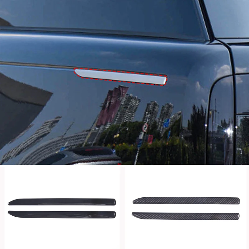 

ABS Carbon Fiber/Gloss Black Car Rear Fender Waist Line Trim Strip For Land Rover Range Rover Vogue L460 2023 Auto Accessories