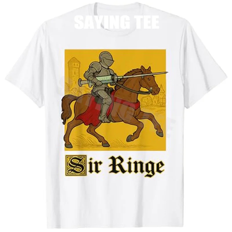 Sir Ringe Knight Vintage Pun T-Shirt Funny Medieval Renaissance Festival Tee Y2k Art Graphic Outfit Short Sleeve Blouses Novelty