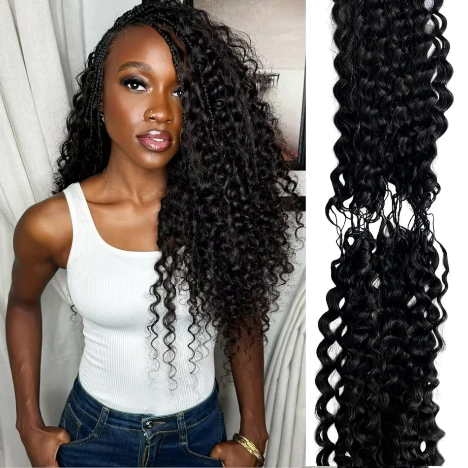 

Натуральные волосы для плетения косичек: кудрявые, с предварительно проработанными петлями, без узлов, глубокая волна, бирманские кудри, для женщин