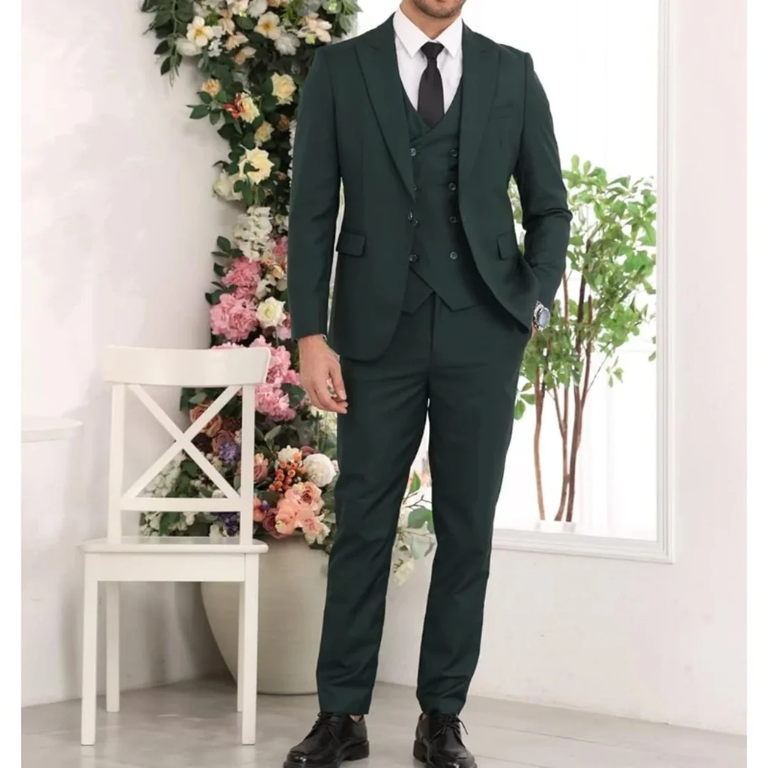 CustomizedMen's suit 3 Piece Slim Fit Double Breasted Men Formal Suit For Wedding Prom Dinner Party