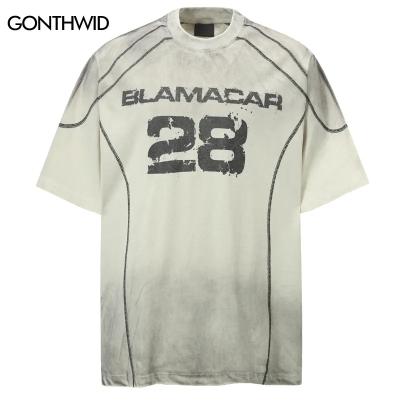 

Vintage T-Shirt Grunge Y2K Graphic Printed Punk Gothci Urban Men Tshirt Streetwear Hip Hop Harajuku Casual Summer Baggy Top Tee
